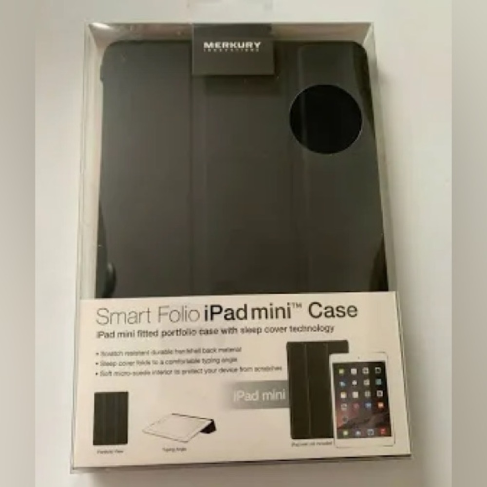NWT Mercury Smart Folio IPad Mini Case in Black